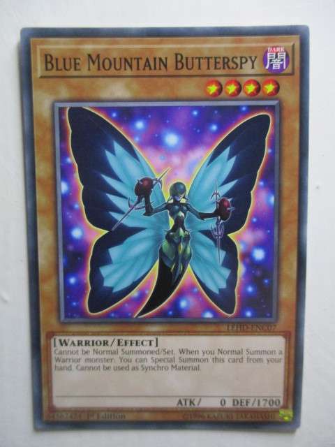 YU-GI-OH TRADING CARD - BLUE MOUNTAIN BUTTERSPY