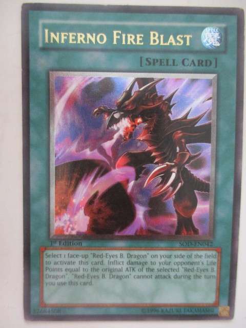 YU-GI-OH TRADING CARD - INFERNO FIRE BLAST / FOIL CARD / SHINY