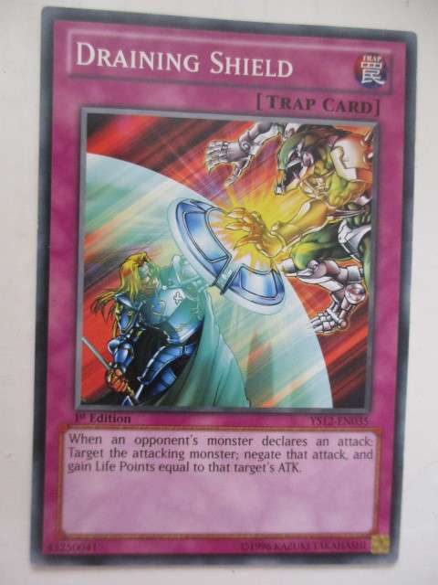 YU-GI-OH TRADING CARD - DRAINING SHIELD