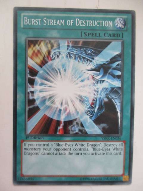 YU-GI-OH TRADING CARD - BURST STREAM OF DESTRUCTION