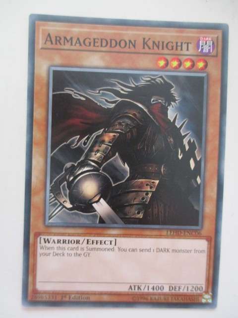 YU-GI-OH TRADING CARD - ARMAGEDDON KNIGHT