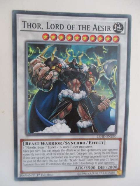 YU-GI-OH TRADING CARD - THOR,  LORD OF THE AESIR