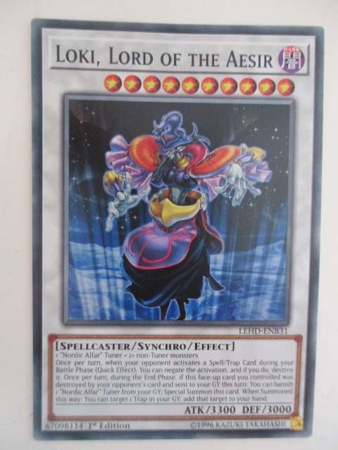 YU-GI-OH TRADING CARD - LOKI, LORD OF THE AESIR