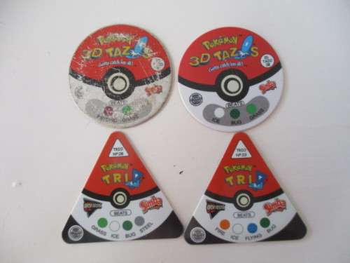 POKEMON TAZOS LOT OF 4 3D TAZOS