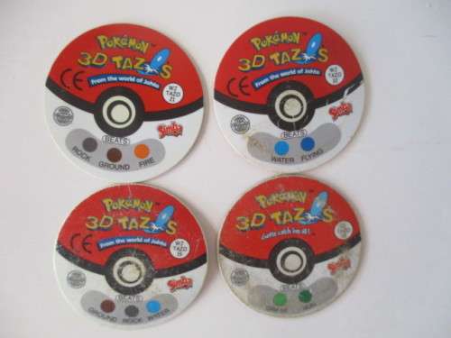 POKEMON LOT OF 4 3D TAZOS