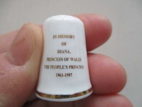 LOVELY PRINCESS DIANA THIMBLE IN MEMORY OF