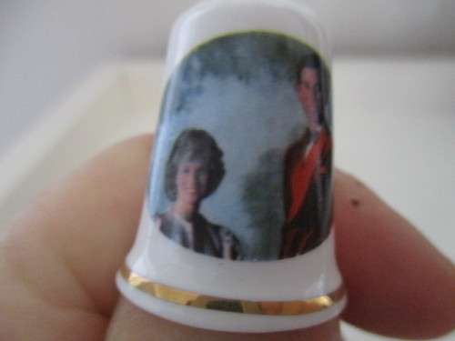LOVELY THIMBLE - PRINCE CHARLES AND PRINCESS OF WALES  - BIRCHCROFT  FINE BONE CHINA