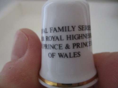 LOVELY THIMBLE - PRINCE CHARLES AND PRINCESS OF WALES  - BIRCHCROFT  FINE BONE CHINA