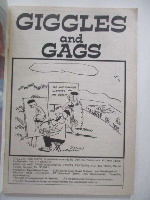 SA HUMOUR GIGGLES AND GAGS NO. 98  - CARTOON HUMOUR
