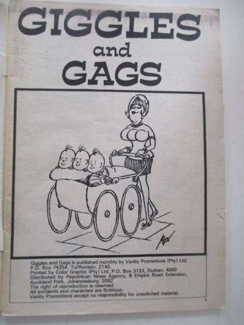 SA HUMOUR GIGGLES AND GAGS - NO. 49  - CARTOON HUMOUR