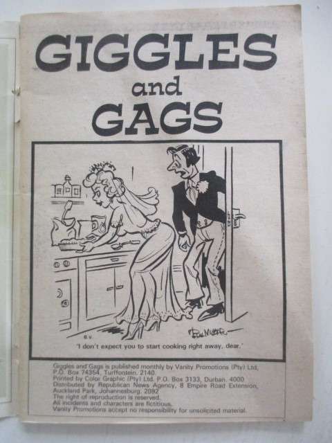 SA HUMOUR GIGGLES AND GAGS NO. 62 - SA HUMOUR CARTOONS