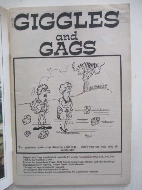 SA HUMOUR GIGGLES AND GAGS NO. 83 - SA HUMOUR IN CARTOONS