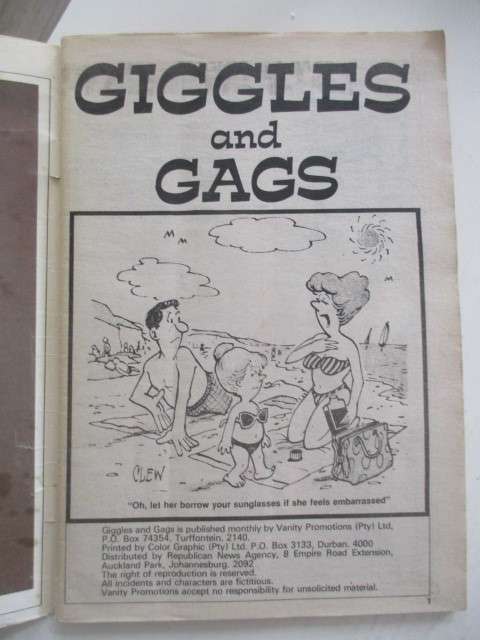 SA HUMOUR  GIGGLES AND GAGS - NO. 50 - SA HUMOUR IN CARTOONS