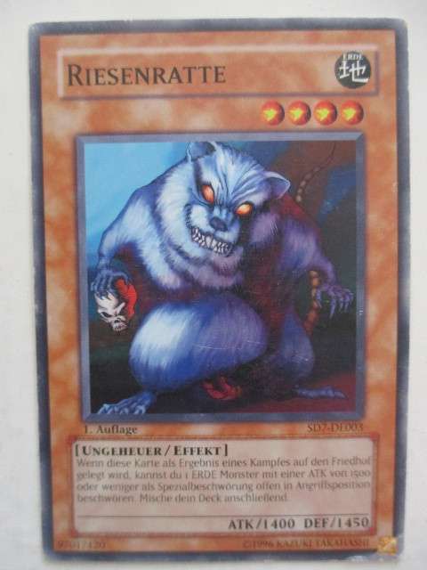 YU-GI-OH TRADING CARD - GERMAN - GIANT RAT
