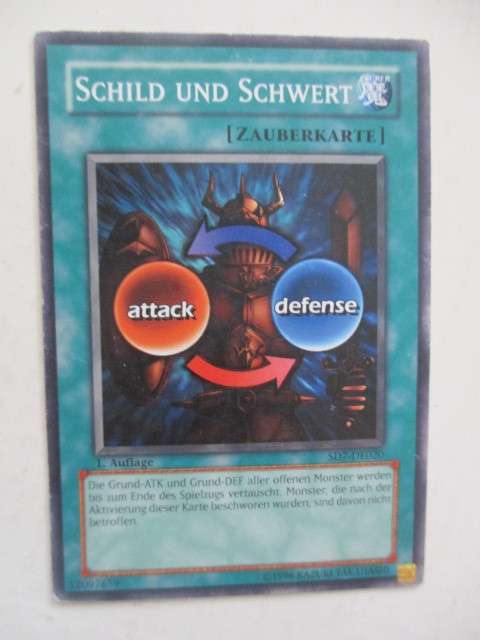 YU-GI-OH - TRADING CARD - GERMAN  -  SHIELD  AND SWORD