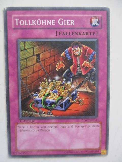 YU-GI-OH TRADING CARD - GERMAN - RECKLESS GREED