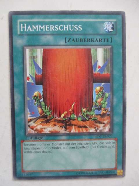 YU-GI-OH TRADING CARD - GERMAN - HAMMER SHOT
