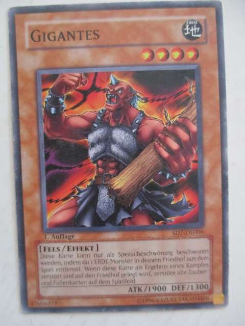 YU-GI-OH TRADING CARD - GERMAN - GIGANTES