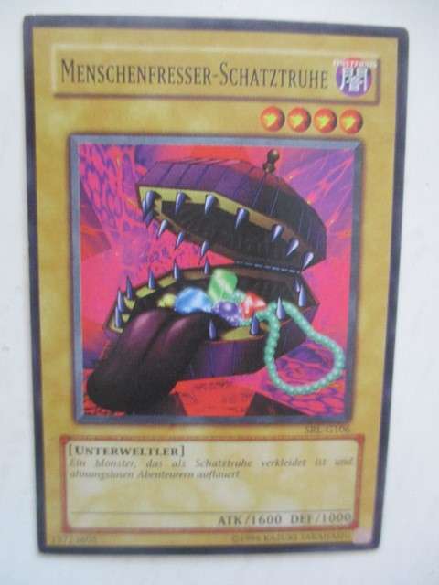 YU-GI-OH TRADING CARD - GERMAN - MAN-EATING TREASURE CHEST