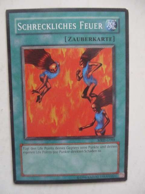 YU-GI-OH TRADING CARD - TREMENDOUS FIRE - GERMAN CARD