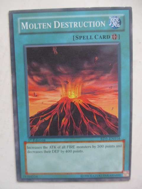 YU-GI-OH TRADING CARD - MOLTEN DESTRUCTION
