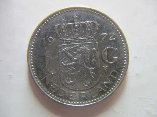 NETHERLANDS 1 GULDEN  DUTCH COIN 1972