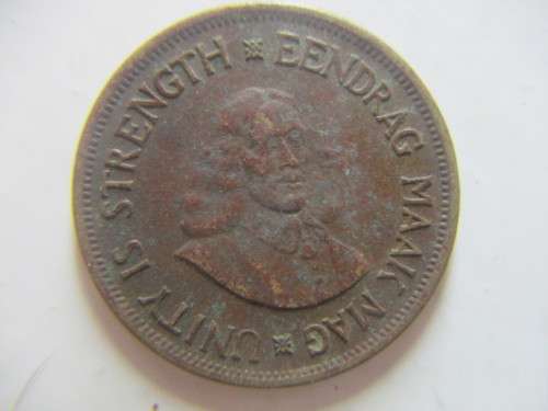 SOUTH AFRICA 1c COIN 1961
