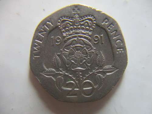 GREAT BRITAIN 20 PENCE - 1991 LOVELY DETAILED COIN