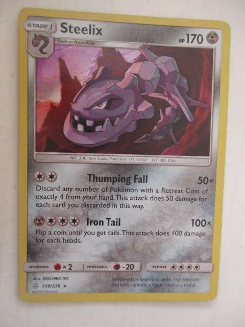 POKEMON CARD - STEELIX FOIL CARD / SHINY