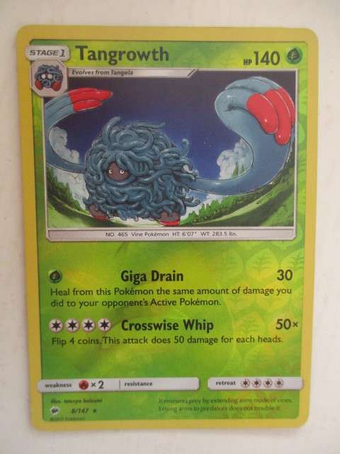 POKEMON TRADING CARD - TANGROWTH FOIL CARD / SHINY CARD