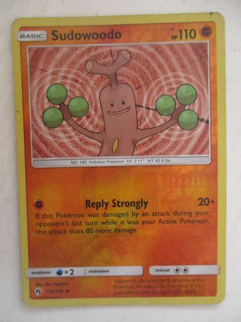 POKEMON TRADING CARD - SUDOWOODO - FOIL CARD / SHINY CARD