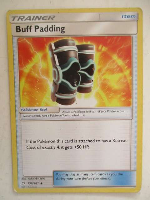 POKEMON TRADING CARD - TRAINER BUFF PADDING
