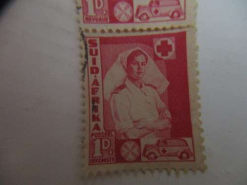 SOUTH AFRICA 2 RED CROSS STAMPS
