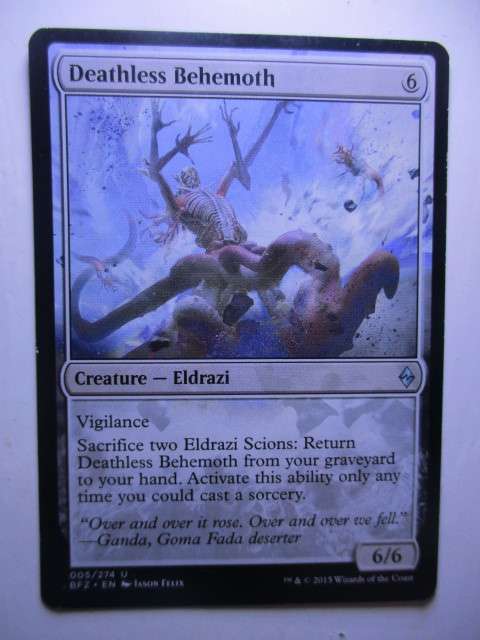 MAGIC THE GATHERING TRADING CARD - DEATHLESS BEHEMOTH