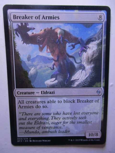 MAGIC THE GATHERING TRADING  CARD -  BREAKER OF ARMIES