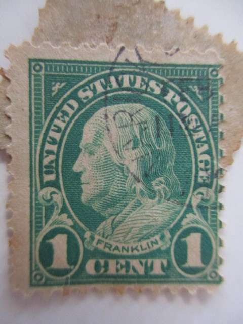 AMERICA USED BEN FRANKLIN 1 CENT USED STAMP