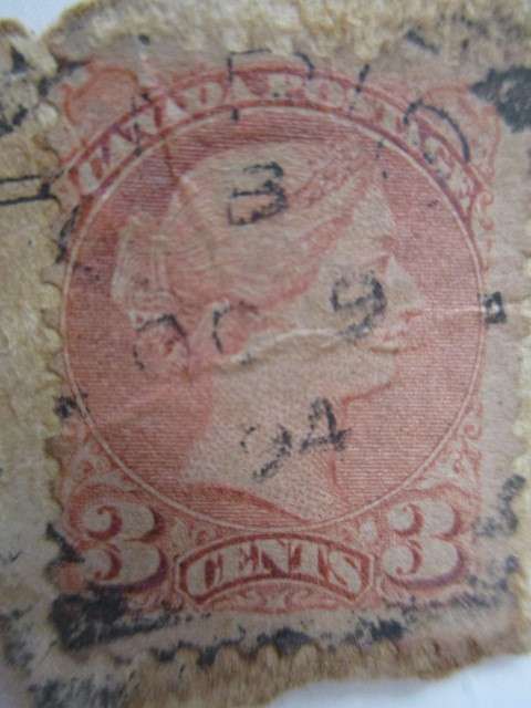 CANADA - 1868 USED VICTORIAN MOUNTED STAMP