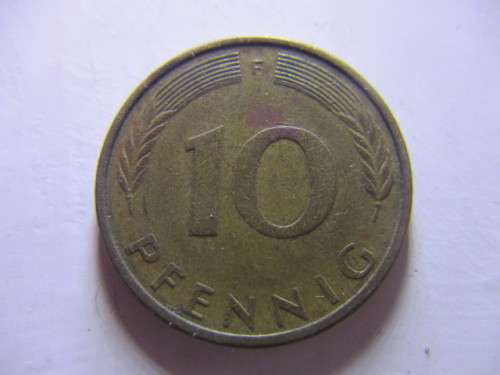 GERMANY 10 PFENNIG 1973 COIN
