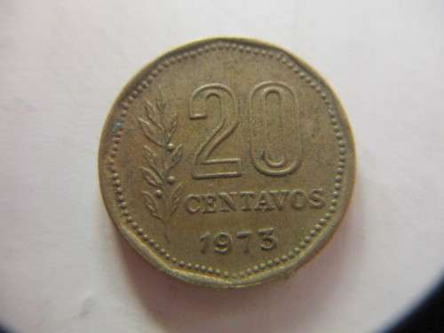 ARGENTINA 20 CENTAVOS 1973 COIN
