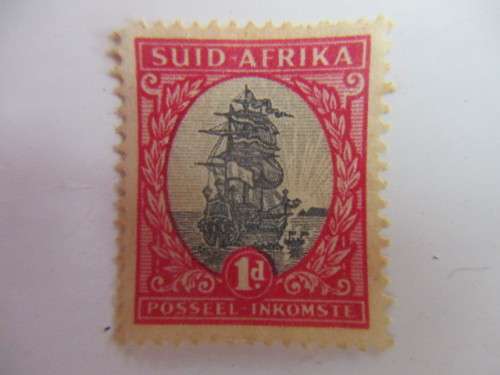 UNION OF SOUTH AFRICA  - UNUSED  1D SHIP STAMP