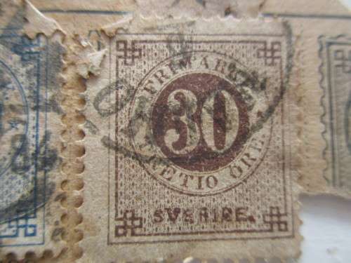 SWEDEN 3 USED MOUNTED STAMPS