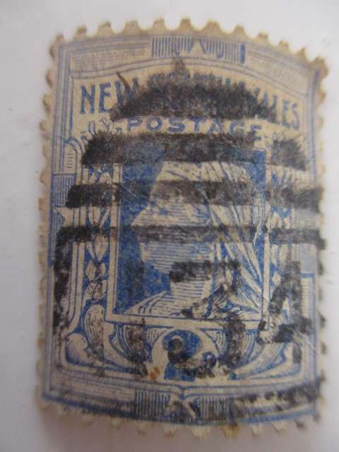 AUSTRALIA - QUEEN VICTORIA  6  USED ONE PENNY STAMPS