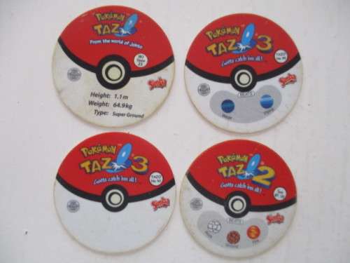POKEMON LOT OF 4 TAZOS