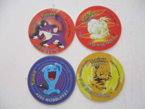 POKEMON LOT OF 4 TAZOS