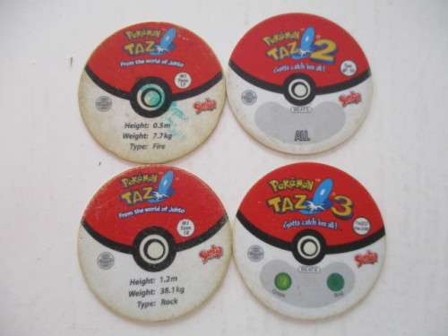 POKEMON LOT OF 4 TAZOS