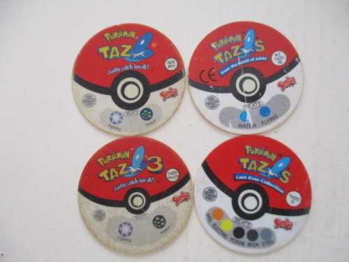 POKEMON LOT OF 4 TAZOS