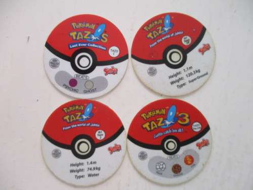 POKEMON LOT OF 4 TAZOS
