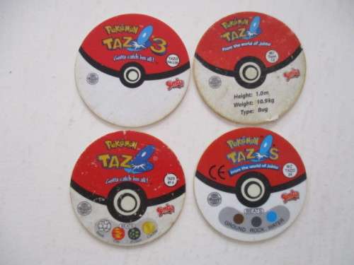 POKEMON LOT OF 4 TAZOS