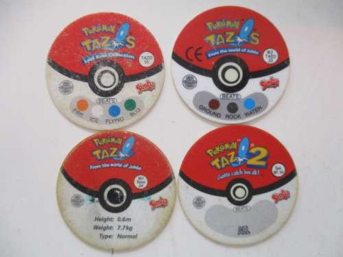 POKEMON LOT OF 4 TAZOS