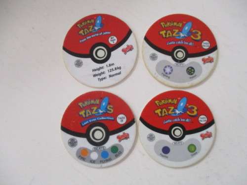 POKEMON LOT OF 4 TAZOS